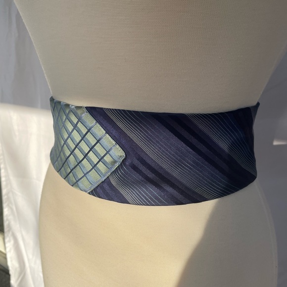 Custom handmade necktie obi wrap belt - Picture 4 of 11